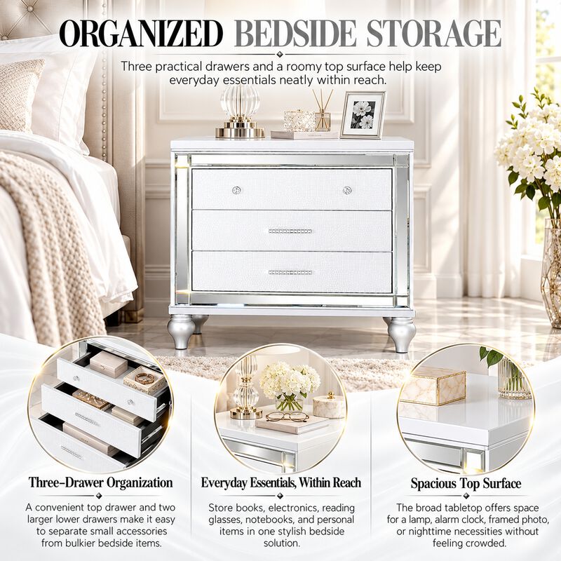 Brenessiq 3-Drawer Nightstand image number 5