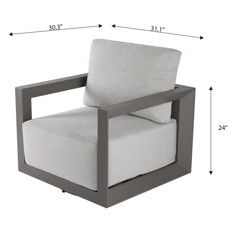 Elementi Newport Patio Swivel Chair image number 3