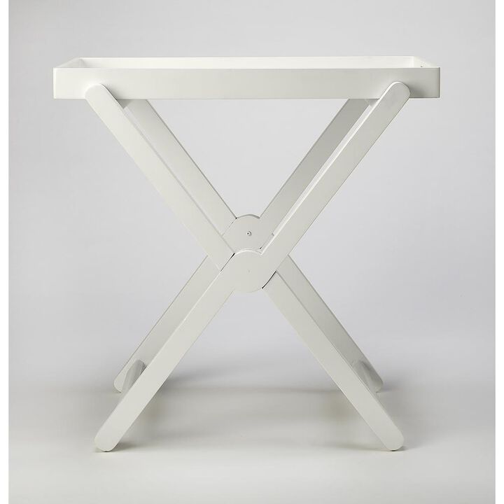 White Folding Tray Table, Belen Kox