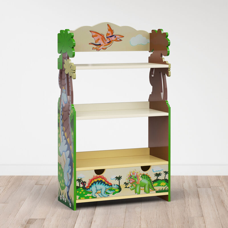 Dinosaur Kingdom Bookshelf with Storage Drawer, Multi image number 6