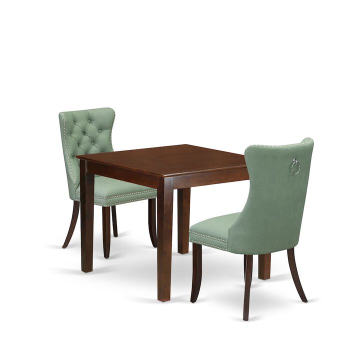 3 Piece Dinette Set Consists of a Square Kitchen Dining Table