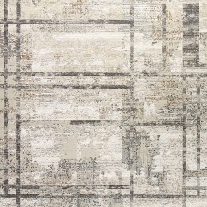 HomeRoots Abstract Non Skid Area Rug