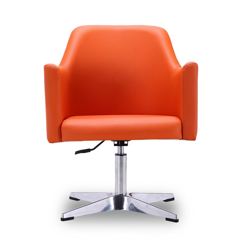 Pelo Orange Swivel Chair