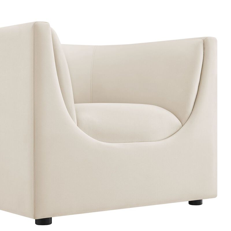 Hilda Curved Back Performance Velvet Armchair image number 6