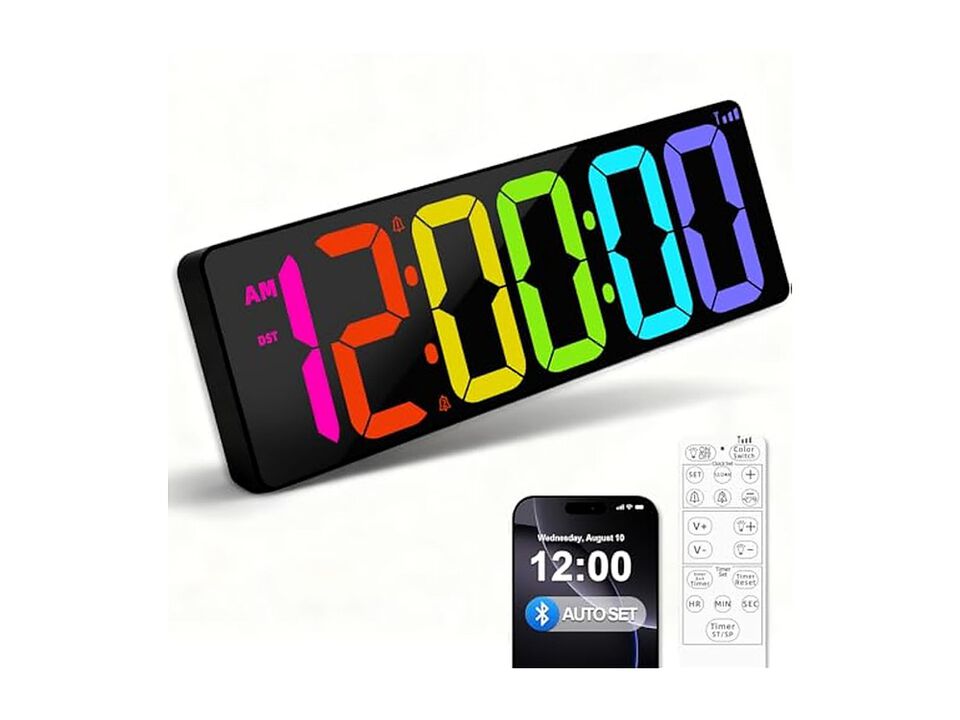 Bluetooth Digital Seconds Countdown Timer Wall Clock 2 Inch Kitchen Decor