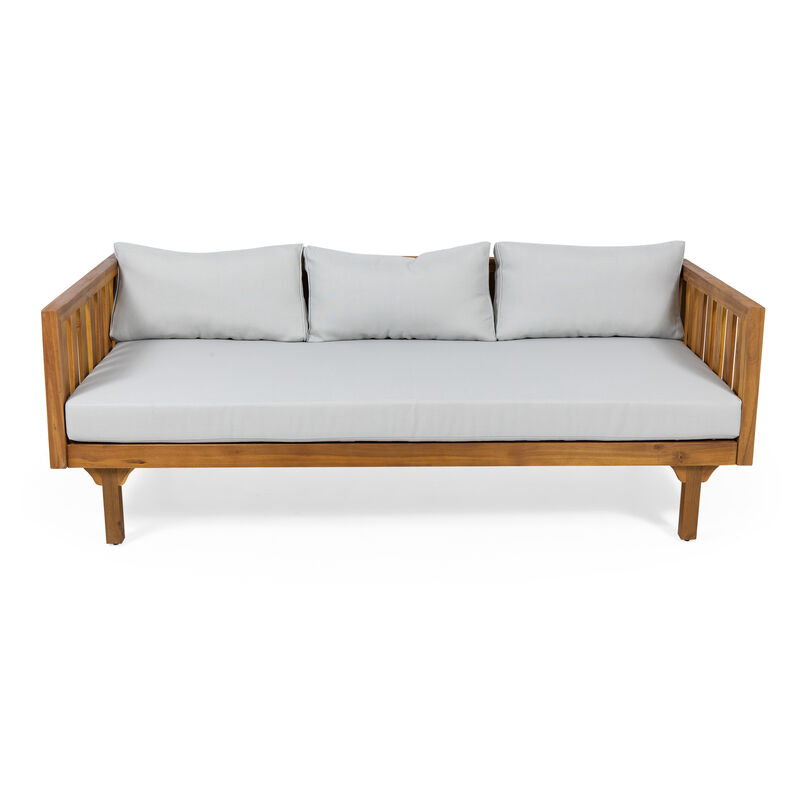 Merax Outdoor Wood Frame 3 Seats Sofa