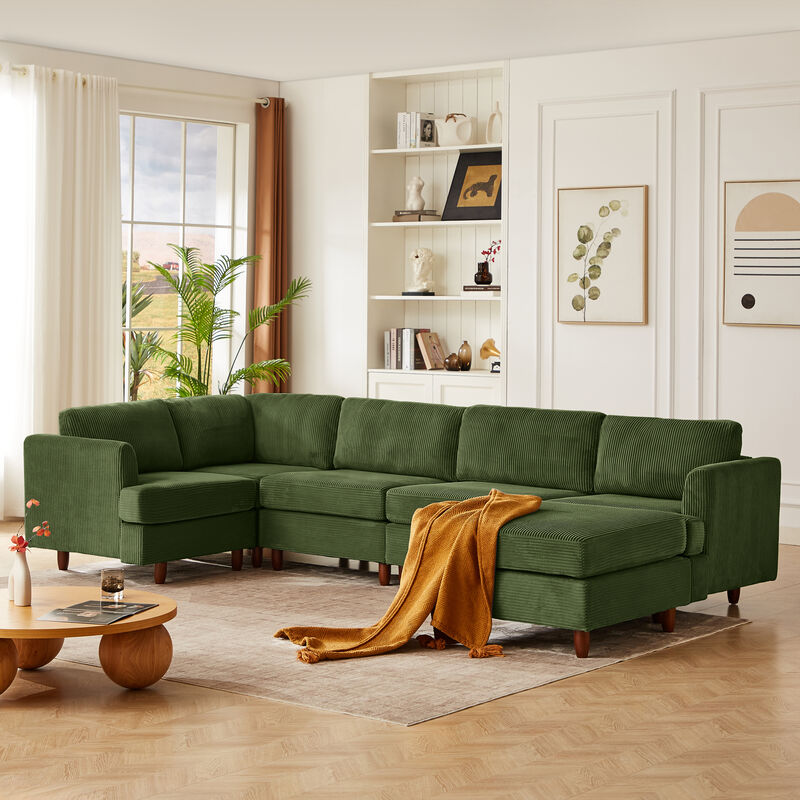 Cadkwi 6 Seaters Sectional couch image number 5