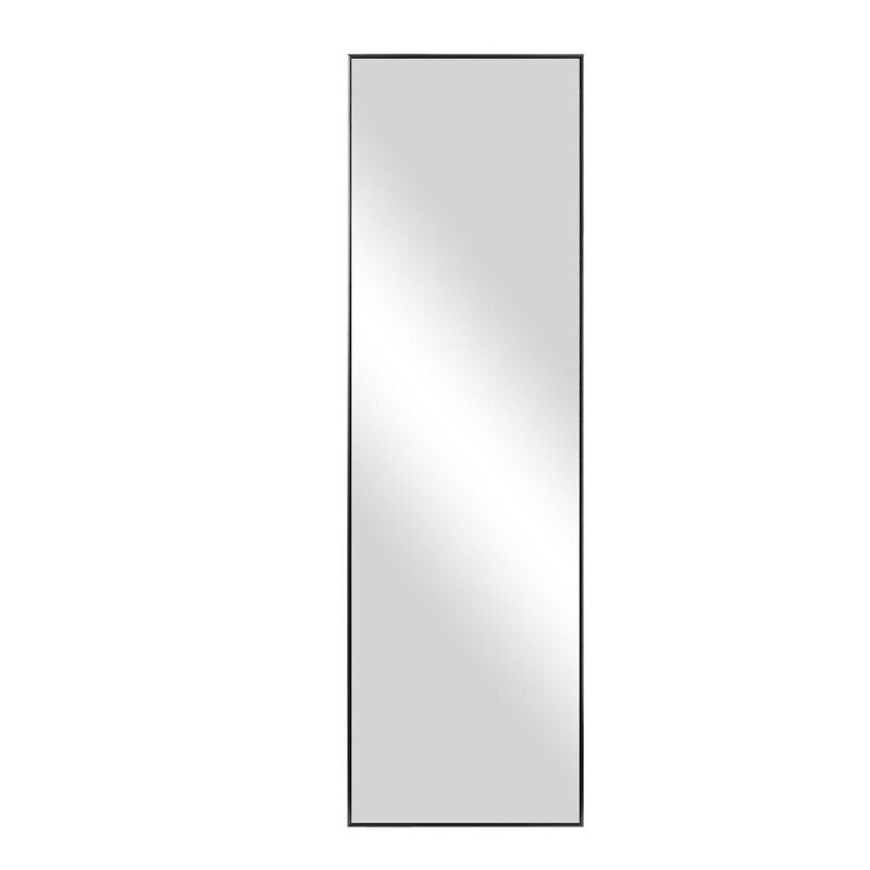 HomeRoots 71" Black Metal Leaning Framed Full Length Mirror image number 2