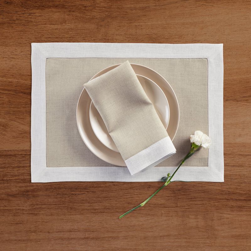 Christmas Linen Placemats 14 x 19 in Set of 4 - Festive Edge, Solino Home