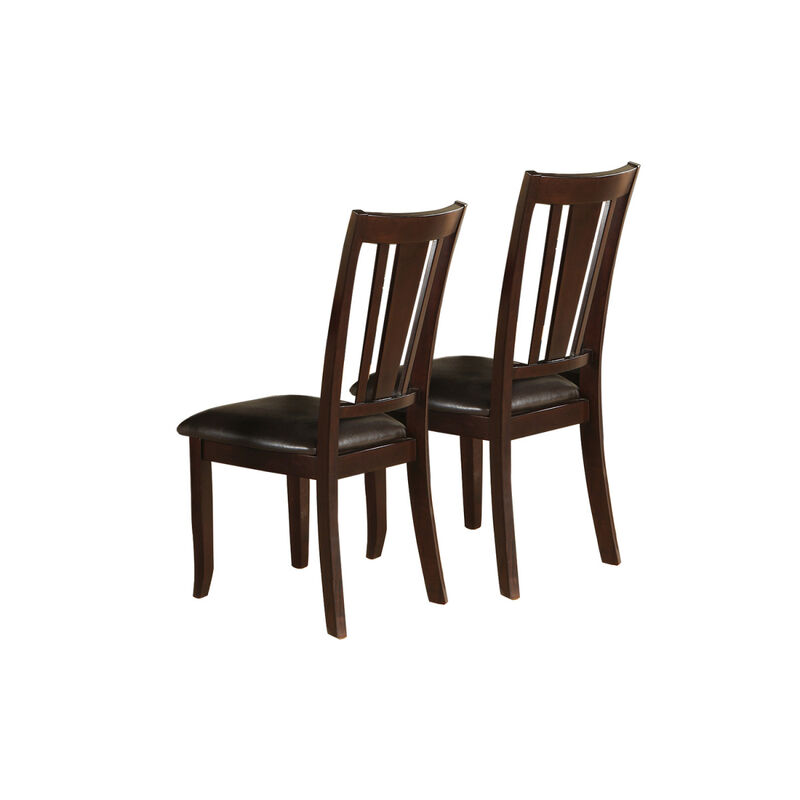 Streamdale Charlton Slat Back Dining Side Chairs In Espresso, Set Of 2