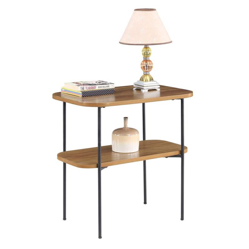 Convenience Concepts Lunar Chairside End Table with Shelf