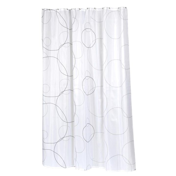 Carnation Home Fashions Extra Long "Ava" Fabric Shower Curtain - Multi 70x84"