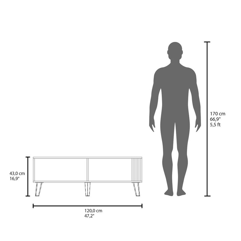 Lenoir Coffee Table, 1 Door, 1 Shelf, Black / Natural Oak