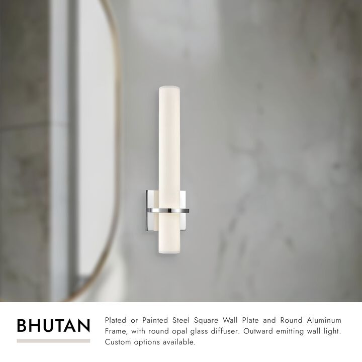 Bhutan 5-in Black Dimmable LED Wall Sconce