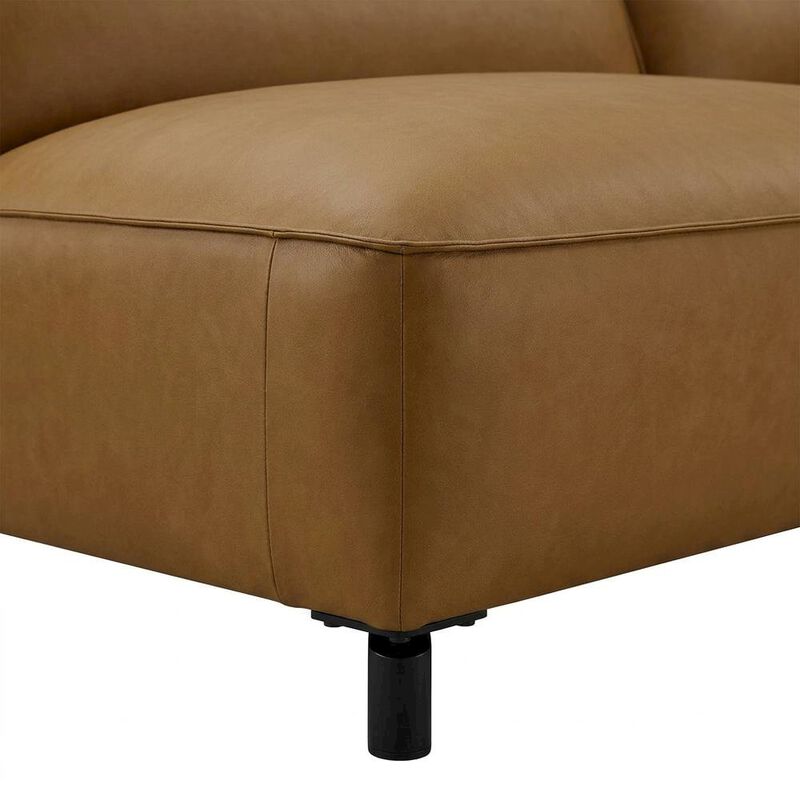Vegan Leather Modular L-Shaped Sectional Couch for Living Room, Camel, 5 Pc image number 6