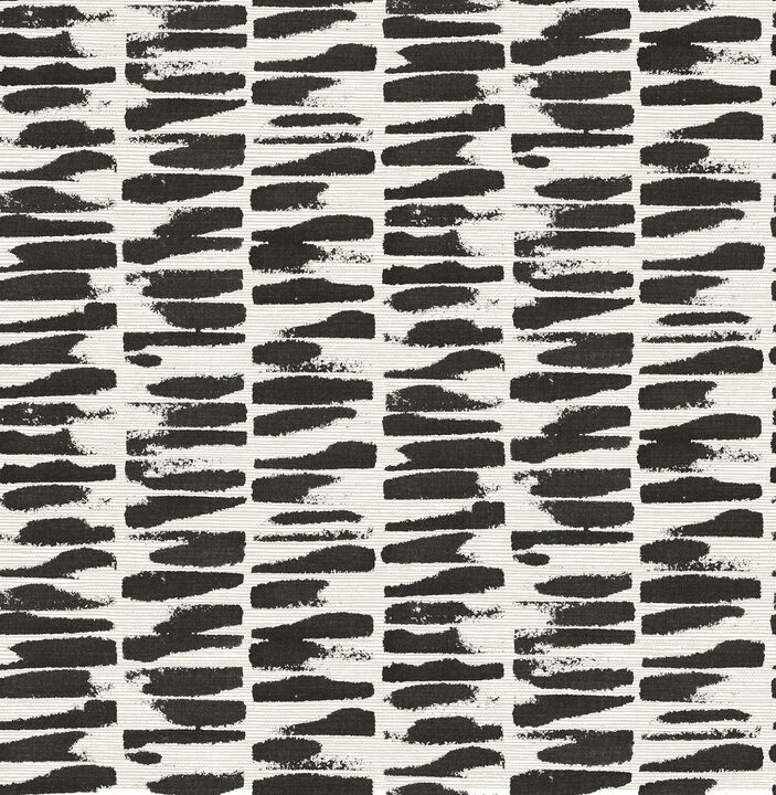 Myrtle Black Abstract Stripe Wallpaper