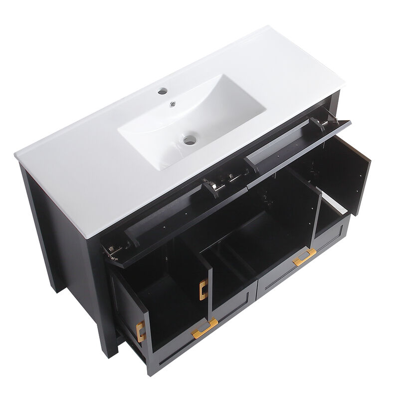 Nafvas 48" Bathroom Vanity with Resin sink image number 3