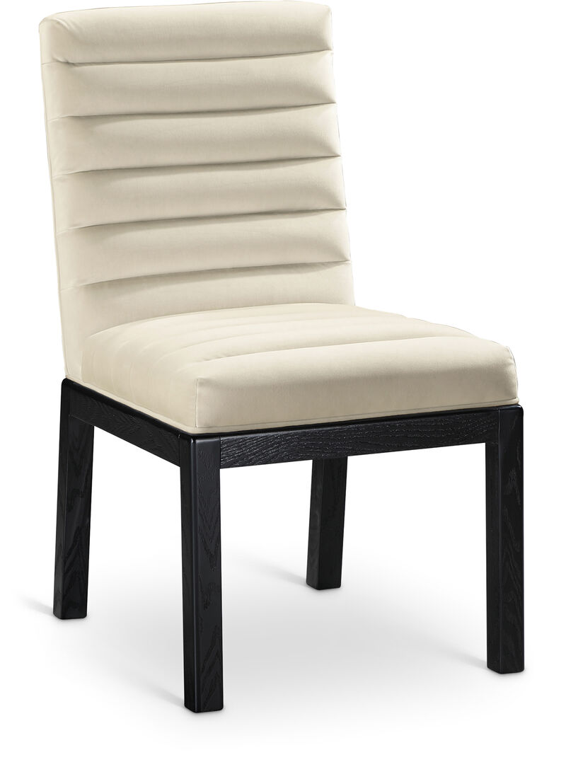 Meridian Furniture Evelyn Beige Velvet Dining Chair image number 0