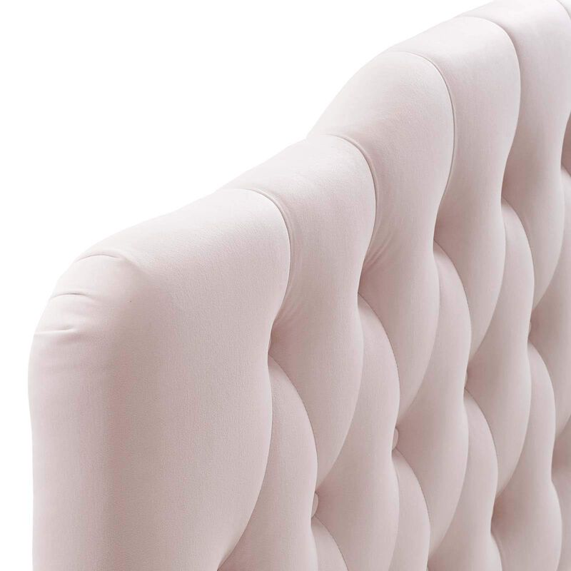 Modway Annabel Diamond Tufted Performance Velvet Queen Headboard in Pink image number 4