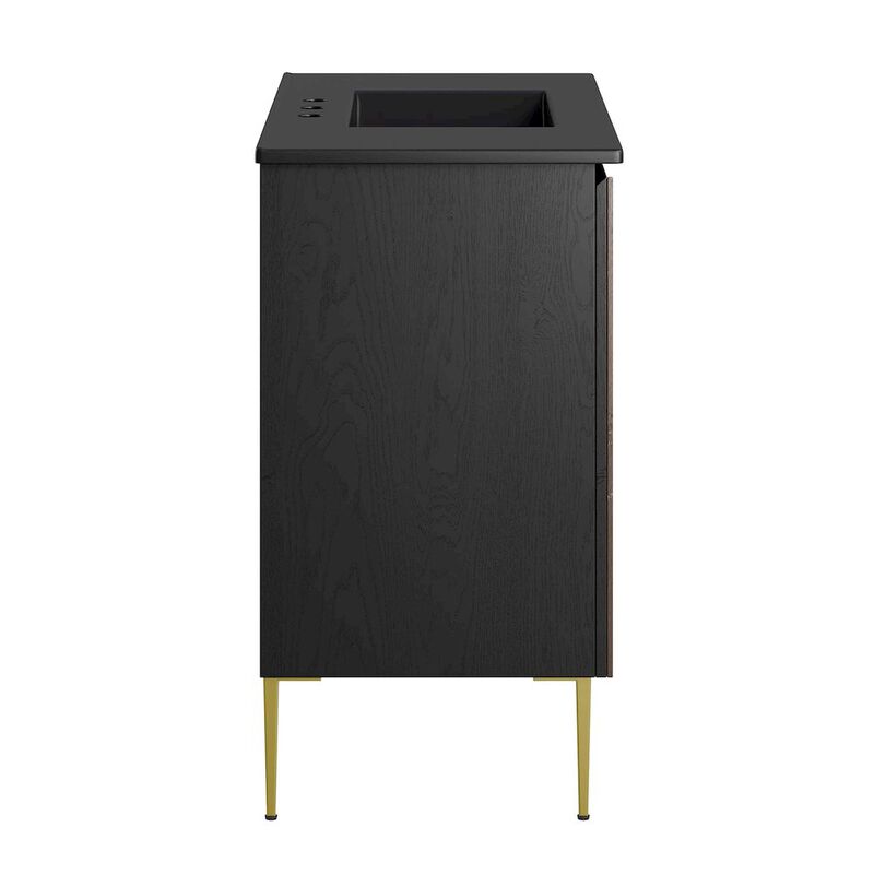 Modway EEI-6465-BLK-BLK Alchemist 36" Bathroom Vanity, Black Black image number 3