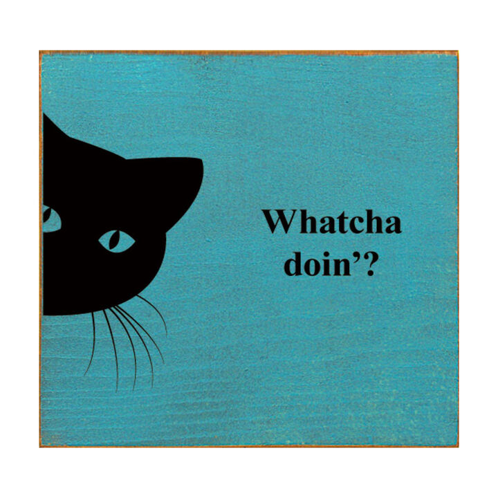 Funny Cat Wooden Sign Cute Cat Wall Decor Gift for Cat Lovers