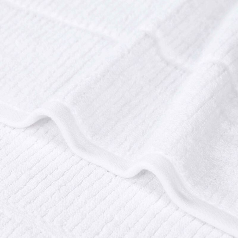 Solid Ribbed Viscose Cotton Blend Towel Set for Everyday Use image number 3