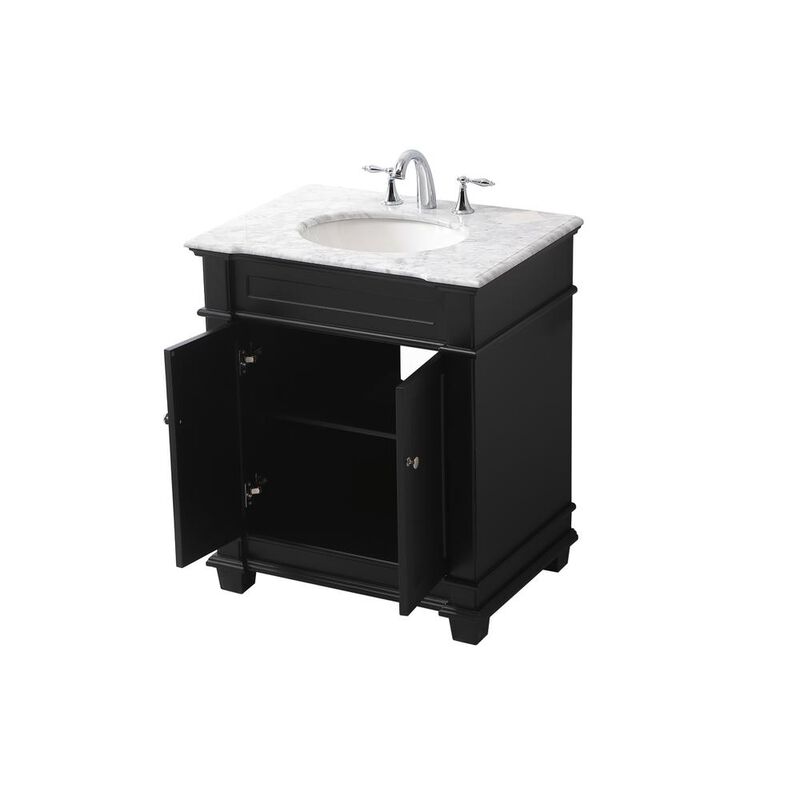Elegant Kitchen and Bath 30 inch Single bathroom vanity set in black