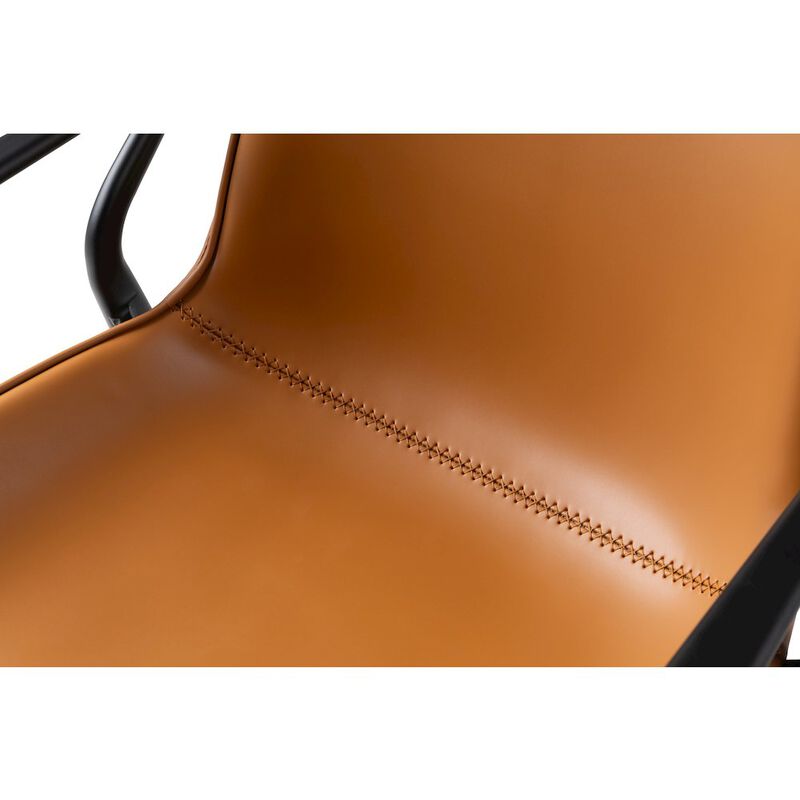 Modrest Osprey - Modern Camel Vegan Leather Dining Chair (Set of 2)