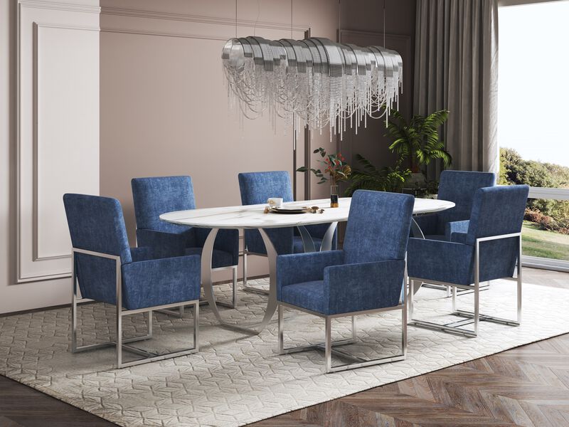 Element Blue Dining Arm Chairs (Set of 2)