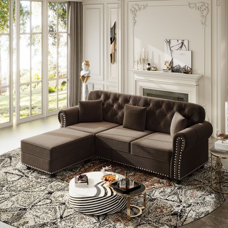 Wurtda Modern Chesterfield Sofa image number 2