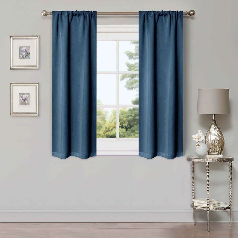 Blackout Curtain Set of 2, Solid Window Drapes for Bedroom and Living Room image number 1