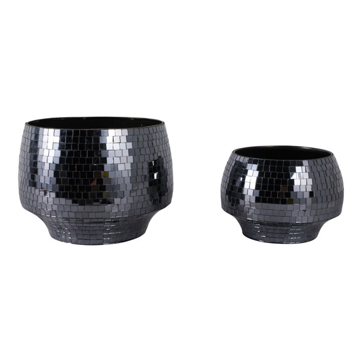 Disco Mosaic Planters (Set of 2)