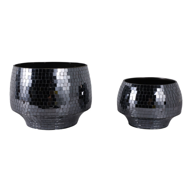 Disco Mosaic Planters (Set of 2)