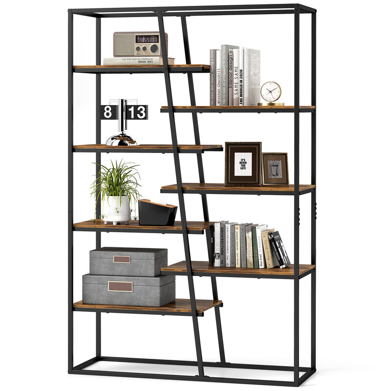 Sturdy 7-Tier Industrial Etagere Shelf Unit with Heavy Metal Frame