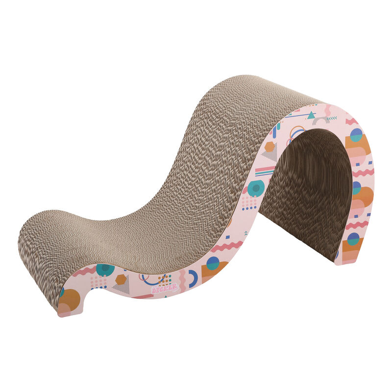 Kona Modern Cardboard Double-Sided Wave Cat Scratcher with Catnip