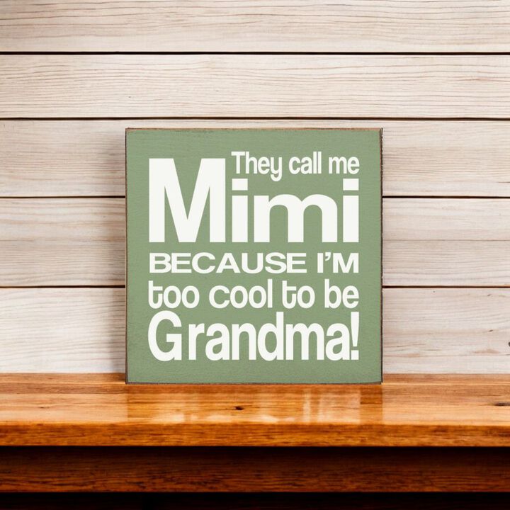 Solid Pine Mimi Quote Wall Sign for Home Decor and Grandparent Gift