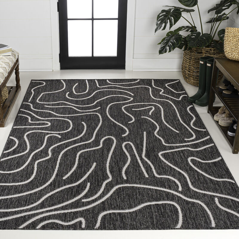 Nolan Modern Coastal Organic Shapes Indoor/Outdoor Area Rug