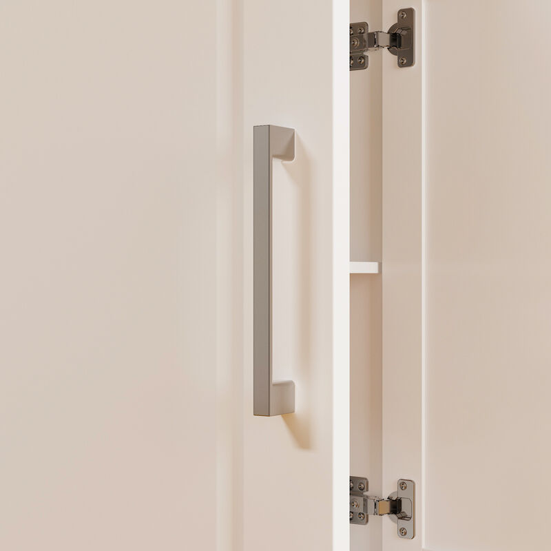 FUFU&GAGA Kitchen Island with Storage & Drawers, MDF Construction with Stone-like Finish (61" W x 37.4" H x 29.1" D)Beige Stone Pattern Top