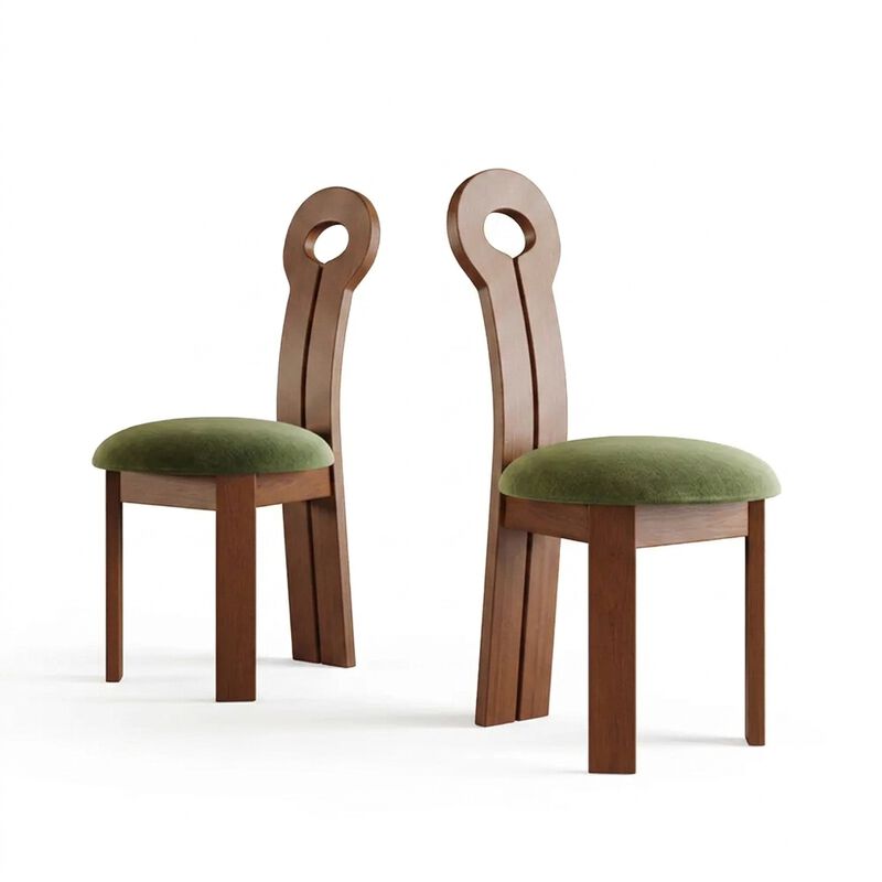Upholstered Sculptural Modern Dining Chair (Set of 2) image number 0
