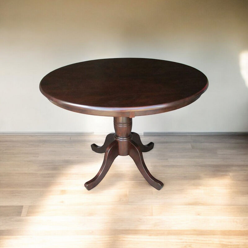 Solid Wood Round Dining Table for Kitchen or Breakfast Nook