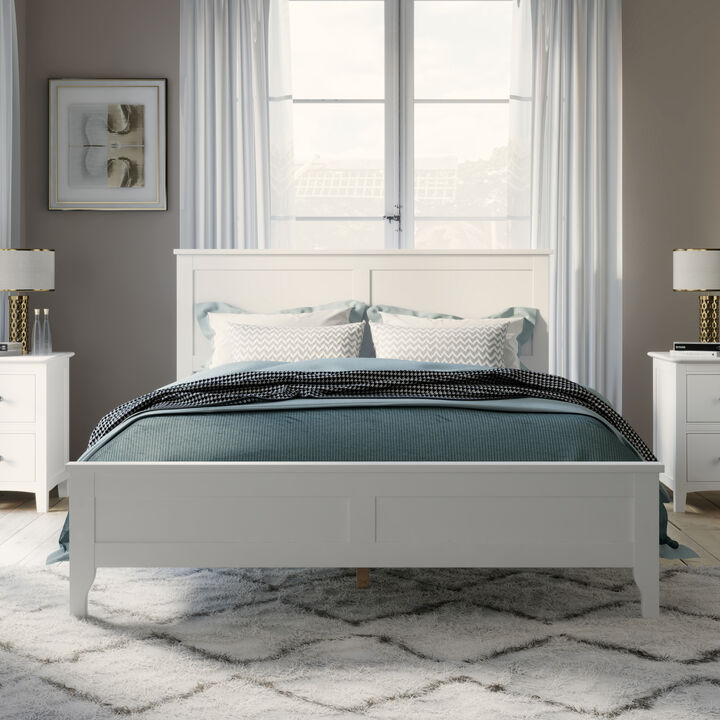 TATEUS Modern Solid Wood Bed Frame
