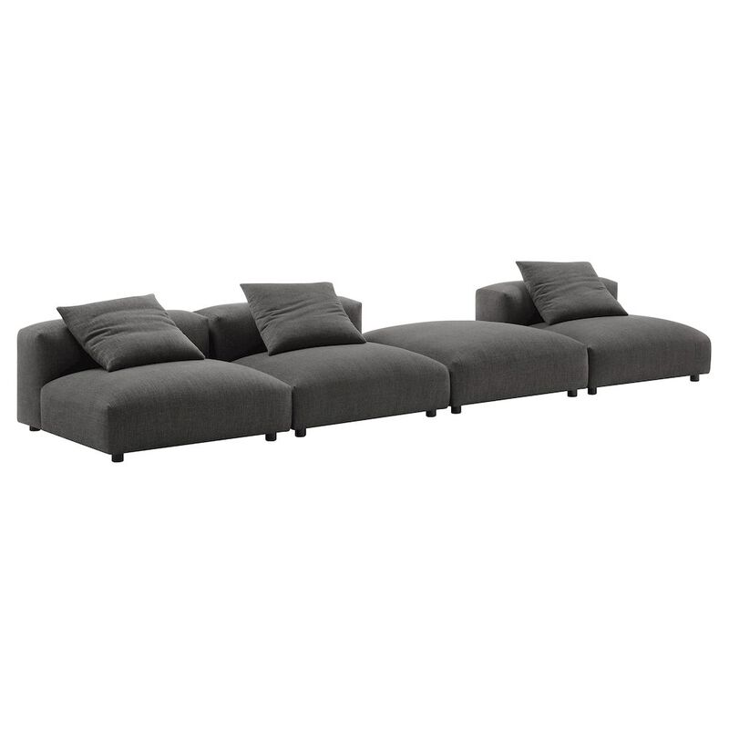 Solace 4-Piece Modular Upholstered Fabric Sectional Sofa image number 0