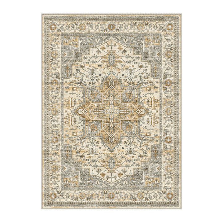 HomeRoots Oriental Washable Area Rug
