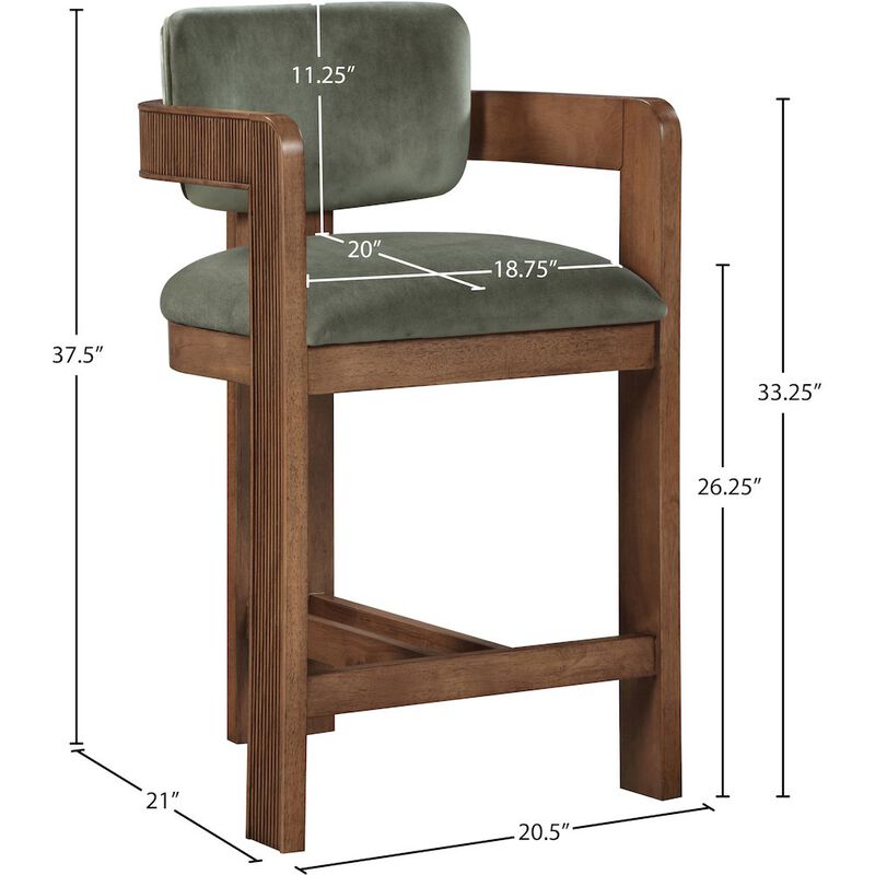 Meridian Furniture Sacha Velvet Stool