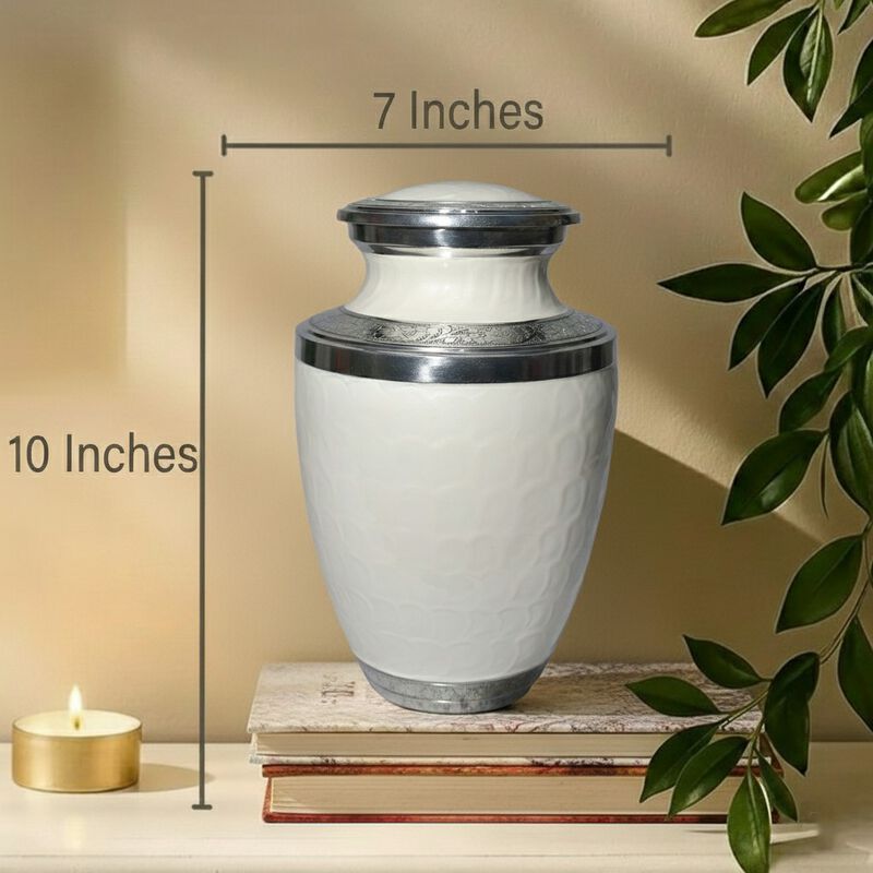 silver-toned accents urn image number 2