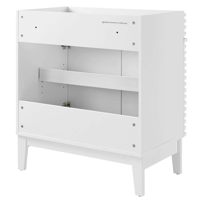 Modway Render 30" Particleboard and Laminate Bathroom Vanity Cabinet in White