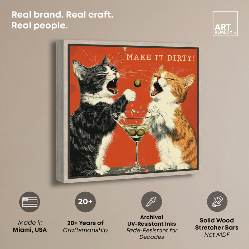 Make It Dirty Animals Canvas Print by Art Remedy image number 2