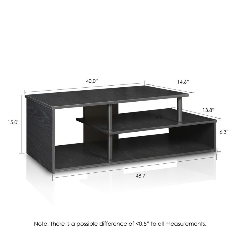 Furinno Furinno 15044BW/BK Econ Low Rise TV Stand, Blackwood