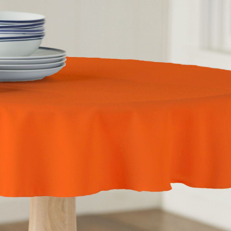 Polyester Poplin Round Tablecloth 51 Inch Dining Table Cover image number 2