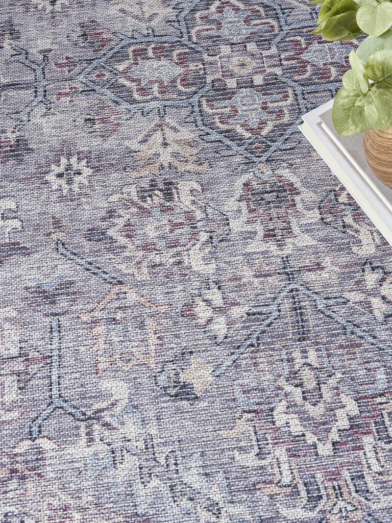 Machine Washable Series 1 SR104 Gray 5'3" x Round Rug